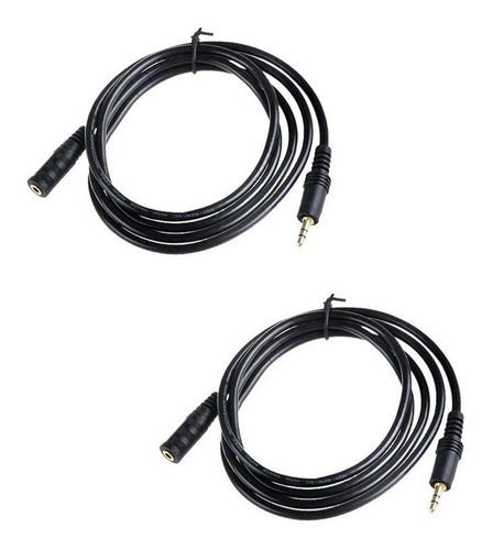 2 Cables Extensión De Audio 3.5mm De 3 Metros 