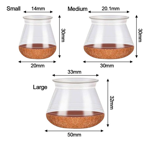 Protectores De Silicona Para Patas De Silla Transparentes