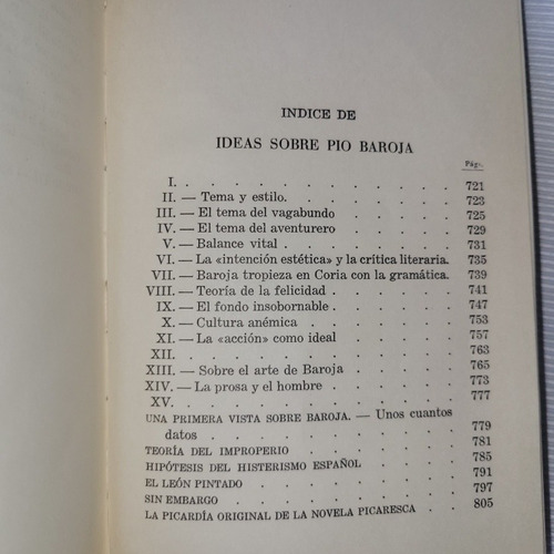 Imagen 9 de 10 de Obras De Pio Baroja Notas Ortega Y Gasset Vergara Ilustrado