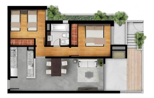 Venta Funes Barrio Cerrado 8 Sauces - 2 Dormitorios Terraza Exclusiva - Cochera Estrenar