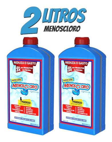 Imagem 1 de 5 de Kit 2 Litros Produto De Piscina Menos Cloro