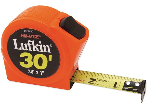 Lufkin Cinta, 1 X 30/9 M, Hi-viz Naranja (1 Cada Uno) Phv104