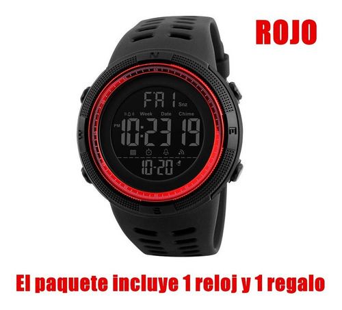 Reloj Deportivo Digital Skmei 1251 Rojo Y Regalo