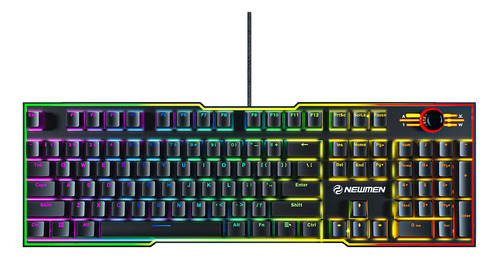 Teclado Mecanico Grande Retroiluminado Rgb