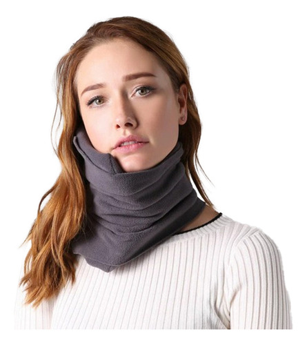 Almofada De Viagem De Avião Com Suporte Para Pescoço Cor Cinza