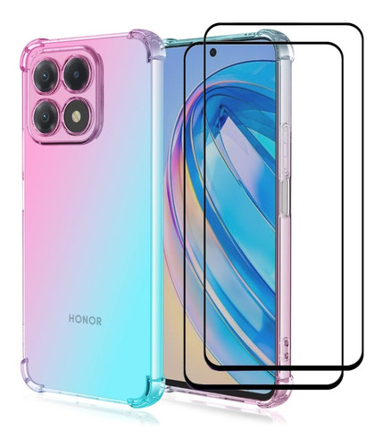 Compatible Con Honor X8a Multicolor Funda + 2 Mica