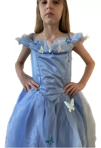 Vestido Feminino Infantil Fantasia da Cinderela Princesas da Disney, Vestido Feminino Disney Nunca Usado 79838586