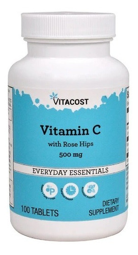 Vitamin C Rose Hips 500mg 100 Tabs De Vt