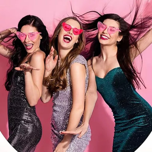 24pzs Gafas De Sol Corazón Accesorios Para Mujer Niña Lentes