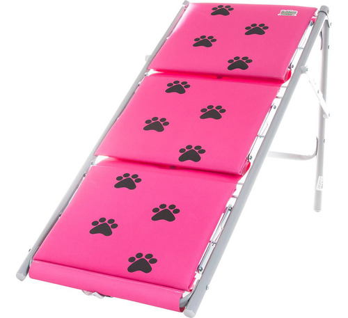 Escada Para Cães E Gatos Tubline Dobrável Rosa