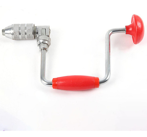 Taladro Manual Para Carpintería, Herramienta De Rojo