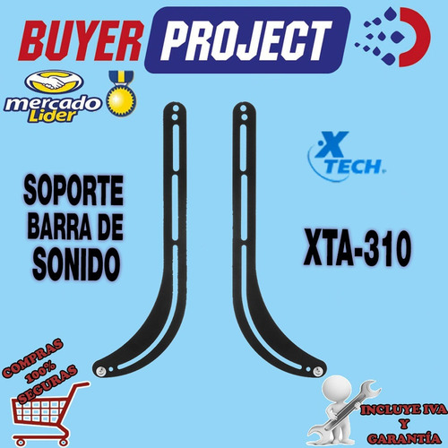 Imagen 2 de 3 de Soporte De Barra De Sonido Xtech Xta-310 32'' A 84'' 15kg