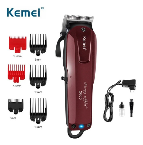 Combo Maquina Corte Profissional Kemei 2600 +acabamento 9163