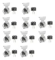 Comprar Kit 10 Fechadura 22mm Porta Gaveta Armário Móveis + 2chaves 
