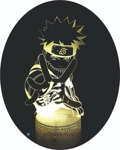 Naruto Uzumaki Anime Manga Colección Regalo Led Acrílico