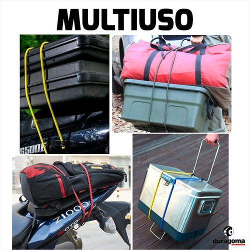 Imagen 5 de 9 de Zuncho Tensor Elastico 1m Reforzado Paquetes Moto Auto