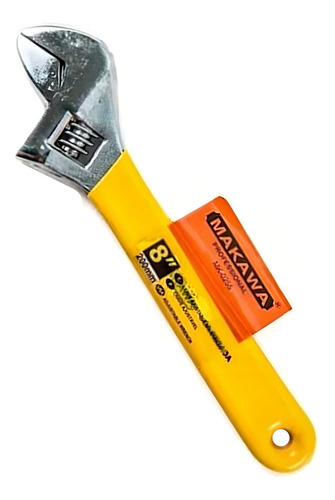 Llave Francesa Ajustable 8 Pulgadas Makawa Mk-0255 Color Amarillo