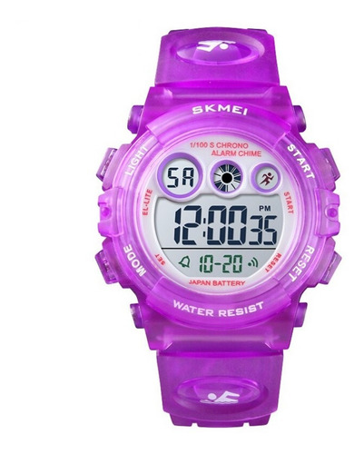 Imagem 1 de 2 de Relógio Infantil Skmei Digital Esportivo Roxo