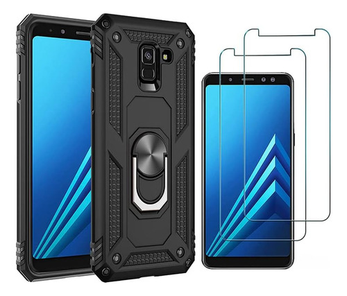 Funda Anticaída Golpes Para Samsung Galaxy A8 2018 + 2 Mica