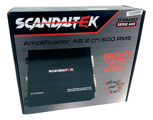 Amplificador 2 Canales 1200 Max Scandaltek Clase Ab Stda6002