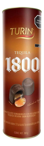 Chocolates Turin Tequila 1800 Tubo