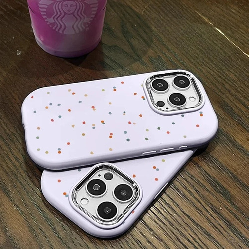 . Funda De Silicona For iPhone Con Diseño De Luna Colorida
