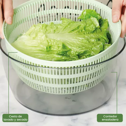Manual ensalada Spinner hoja secador lechuga verduras escurridor