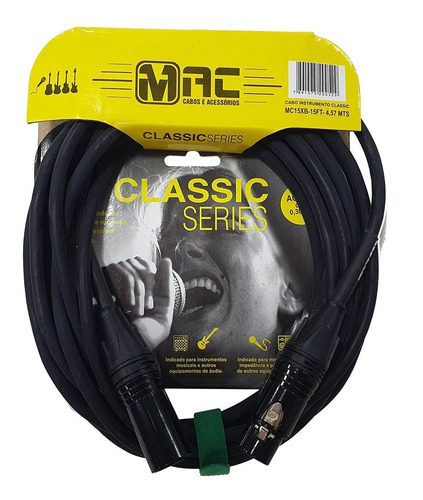 Cable Microfono 4,5 Metros Mic15xb Mac - Musicstore