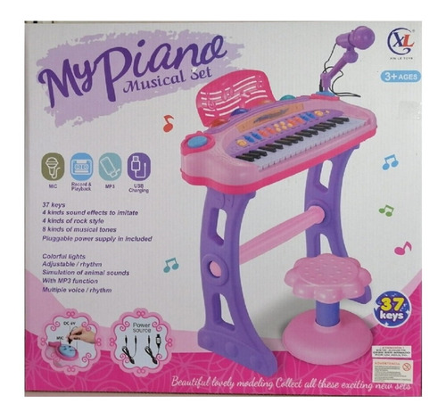 Organo Infantil    /mp3/graba/usb/con Butaca Y Microfono