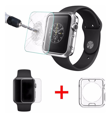 Ciberday Carcasa Apple Watch 38mm + Vidrio Templado