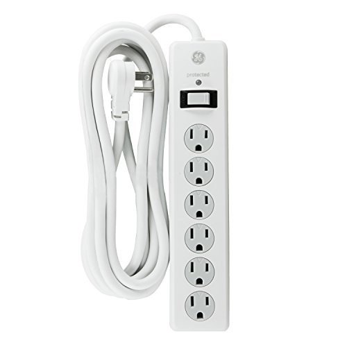 Ge Power Strip Surge Protector 6 Outlets 10ft Extra