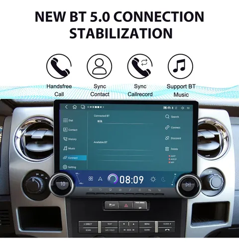 Dh1 Estéreo Carplay Ford Raptor F150 2008-2014 Gps Fm
