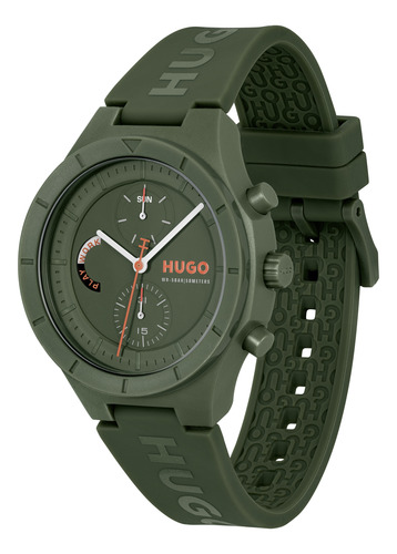 Hugo Reloj Hombre 44 Mm Multifunción Silicón 1530403 Verde