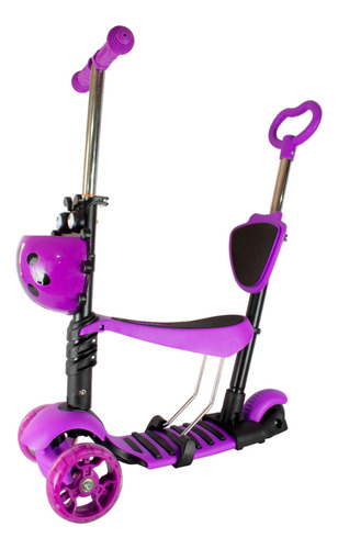 Scooter Infantil Modelo Catarina De 5 Posiciones Y Luz Led Color Morado