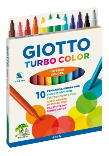 Marcadores Giotto Turbo X10 Colores Al Agua Rayuela