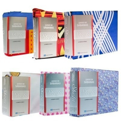 Imagen 3 de 10 de Pack De 10 Juegos De Sábanas Shefa 1½ Plaza Diseños Surtido