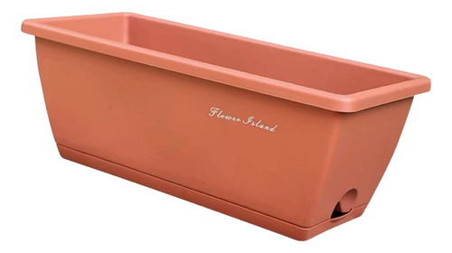 Plantador De Caja De Ventana Con Agujeros De Drenaje Rojo