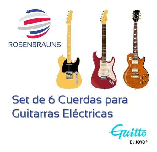 Imagen 4 de 4 de Cuerdas Guitarra Eléctrica Guitto By Joyo 10-46 - En Chile