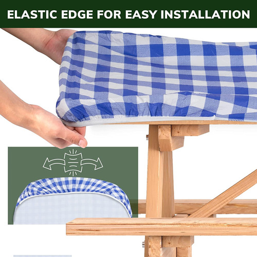 Mantel De Picnic Tipo Funda Elastica Impermeable Y Ajustable