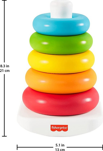 Imagen 3 de 4 de Juego De Anillos Y Aros De Colores Para Bebes Fisher-price