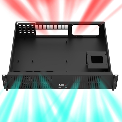 2u Micro Atx Compact Rack Mount 2 X 5.25 Soporte De Chasis A