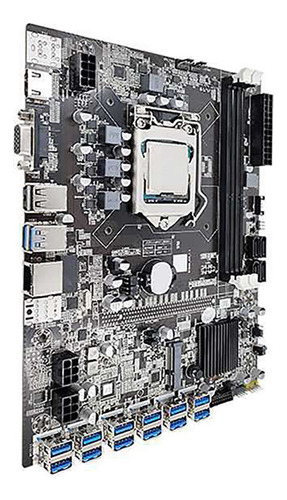 Placa Madre Minera B75 12 Usb3.0 Btc, Cpu, Ventilador Y 4 G