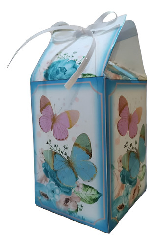 10 Cajitas Milk Box De Mariposas