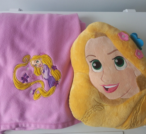 Cojín  Rapunzel Original Disney Con Cobija En Combo