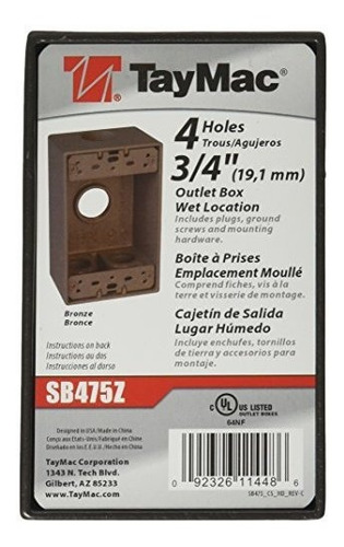 Caja Resistente A La Intemperie Taymac Sb475z, 1 Elemento, (