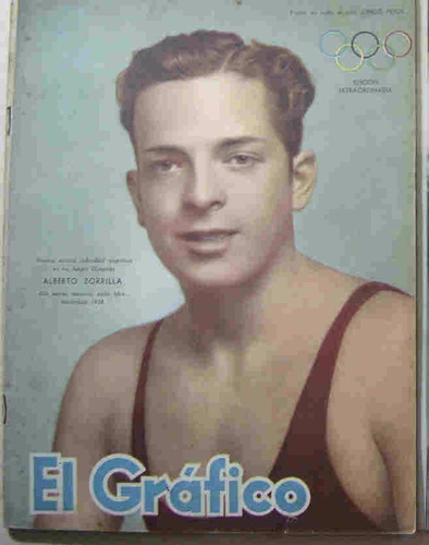 El Grafico 1950 Natacion Zorrilla Poster Zabala Y Cabrera