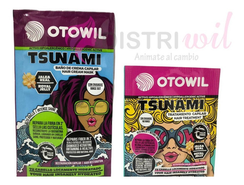 Imagen 6 de 9 de Acondicionador Tsunami C/ Jalea Real + Brillo Caja X48uni
