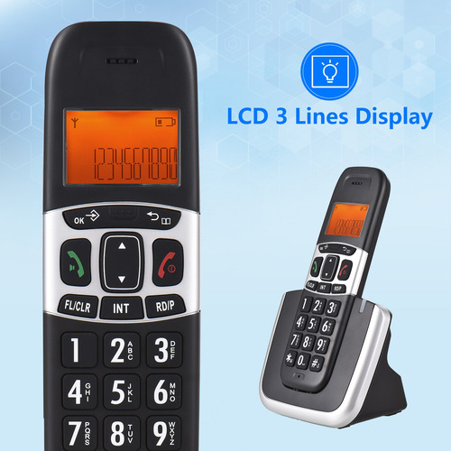 Juego De Teléfono Inalámbrico Con Lcd Para Casa Oficina
