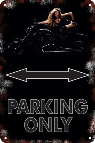 Carteles 60x40 Parking Only Harley Davidson V-rod Pa-88
