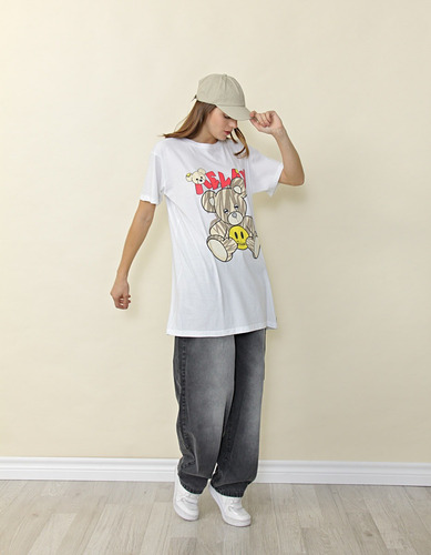 Remera The Rock Moom Oversize Estampada Relax Unisex